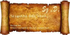 Szigethi Dániel névjegykártya
