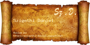 Szigethi Dániel névjegykártya